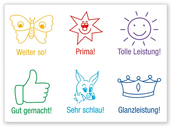 Stempel Holz, 6-tlg. Lob 1