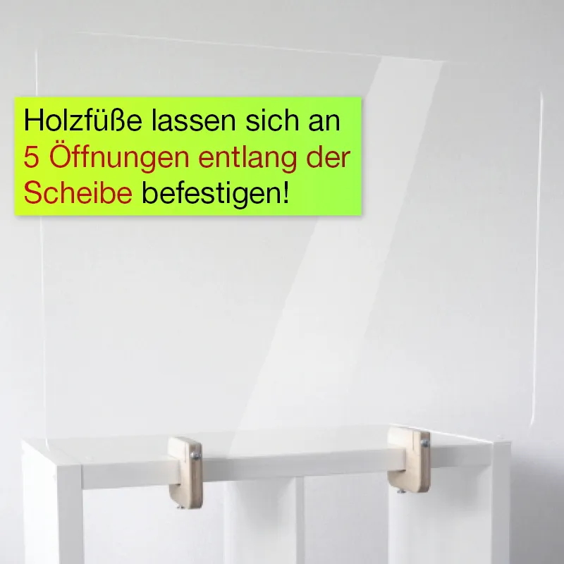 Hygiene-Schutzwand Limes für Tische, transparent