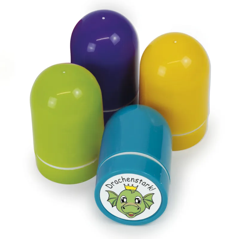 Set Dauer-Stempel "Drachen-Gesichter", 4-tlg.