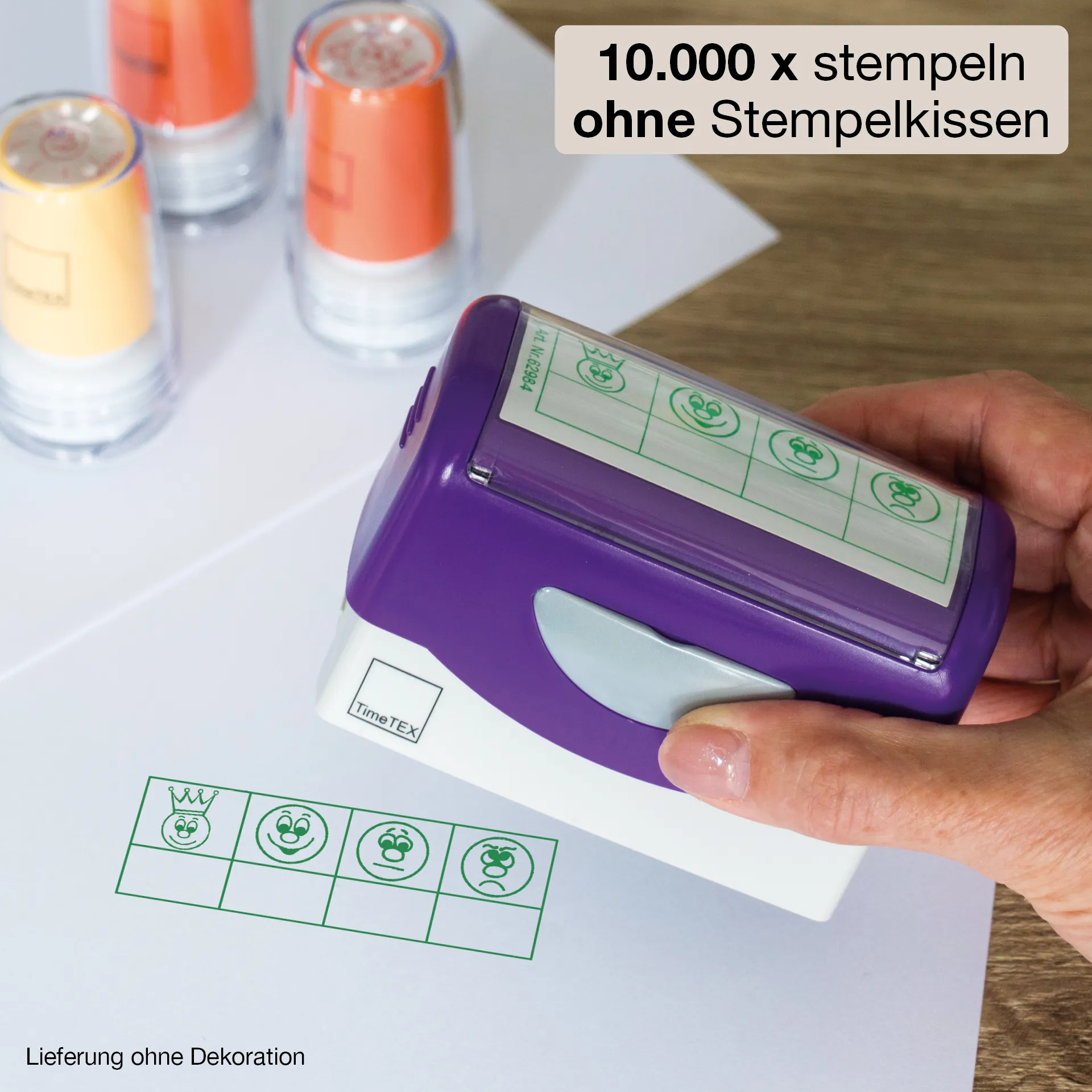Stempel, 4 Gesichter