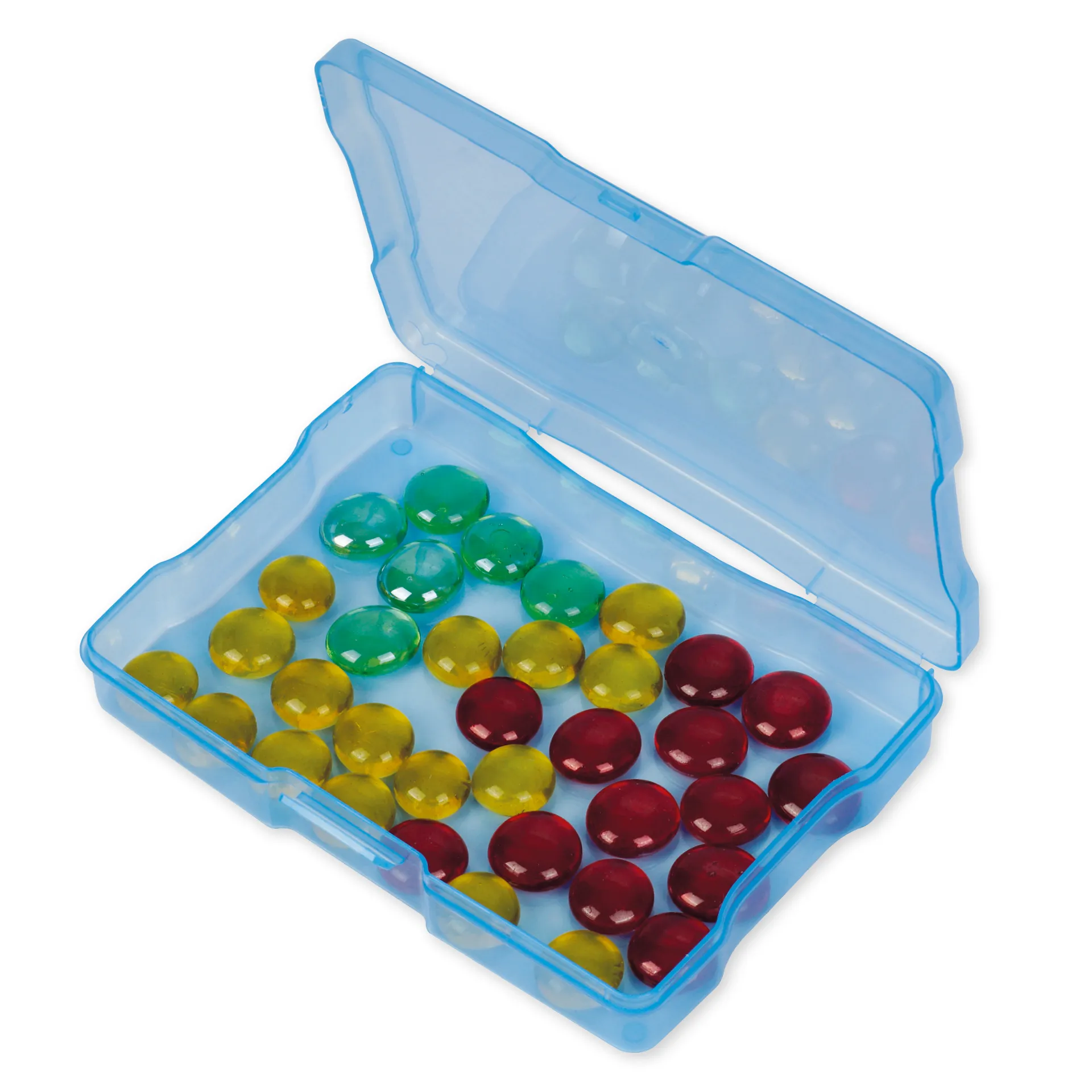 Klappdeckel-Boxen im Koffer, farbig, 17-tlg.