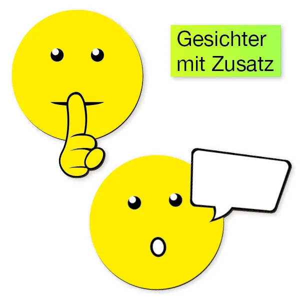 Set Moderations-Sticker divers, magnetisch