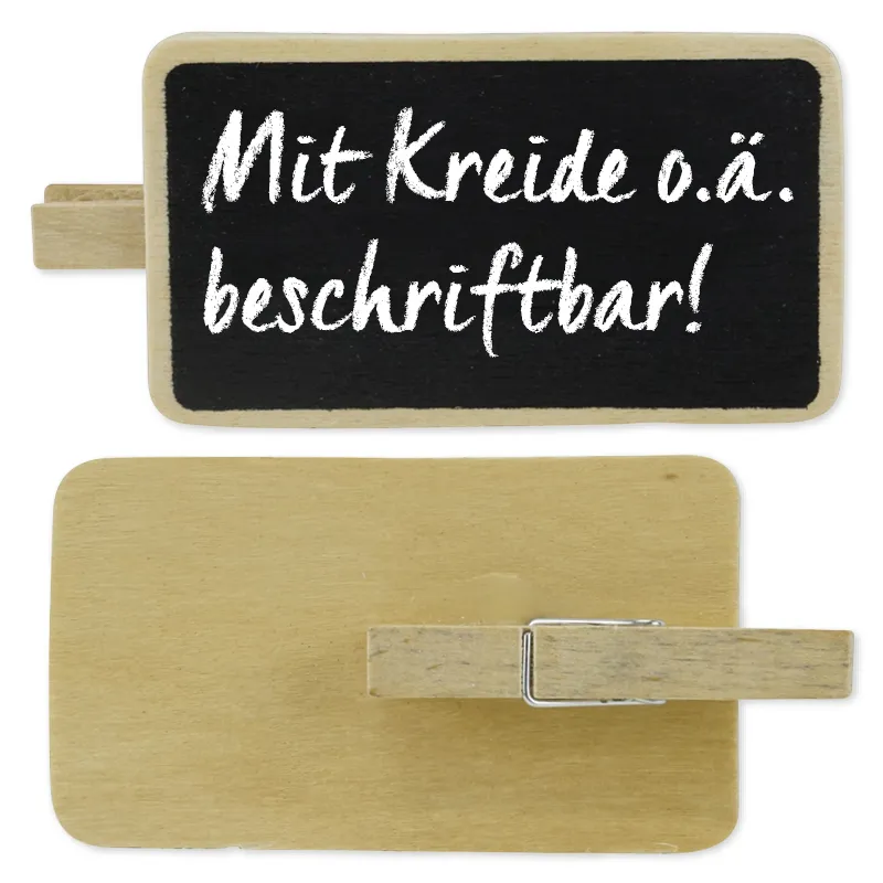 Klemm-Täfelchen schwarz, groß, 50-tlg.