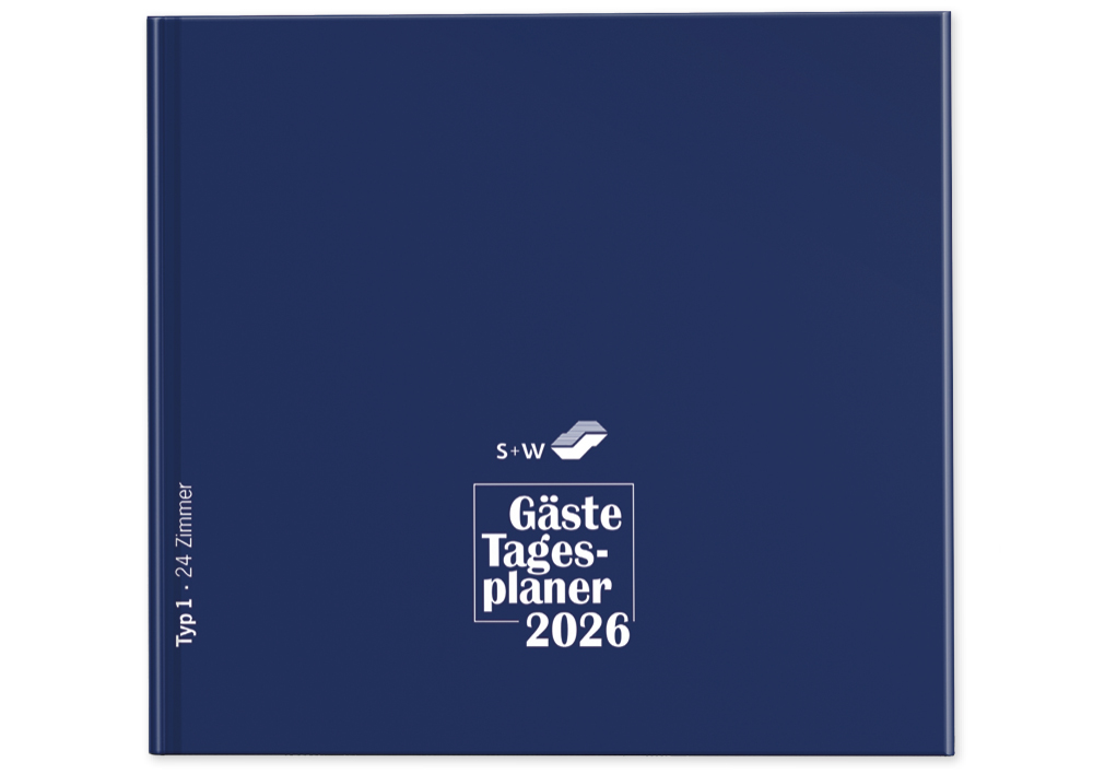 s+w Gäste-Tages-Planer 2026, Typ1, 24 Zimmer