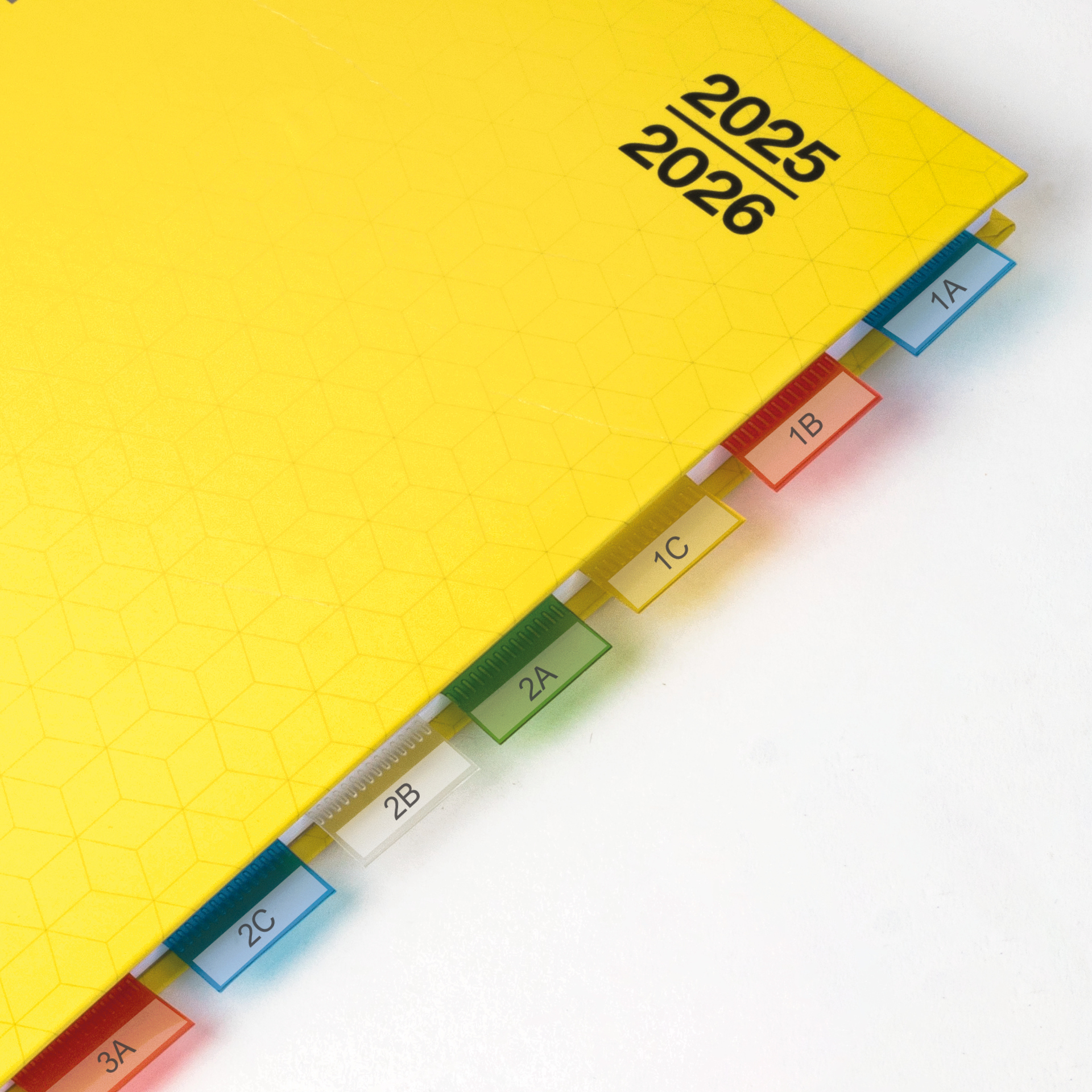 Register-Ecken beschriftbar, 12-tlg., aus Kunststoff-Folie