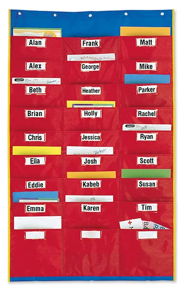 Hänge-Orga-Vorhang mit 27 Einstecktaschen