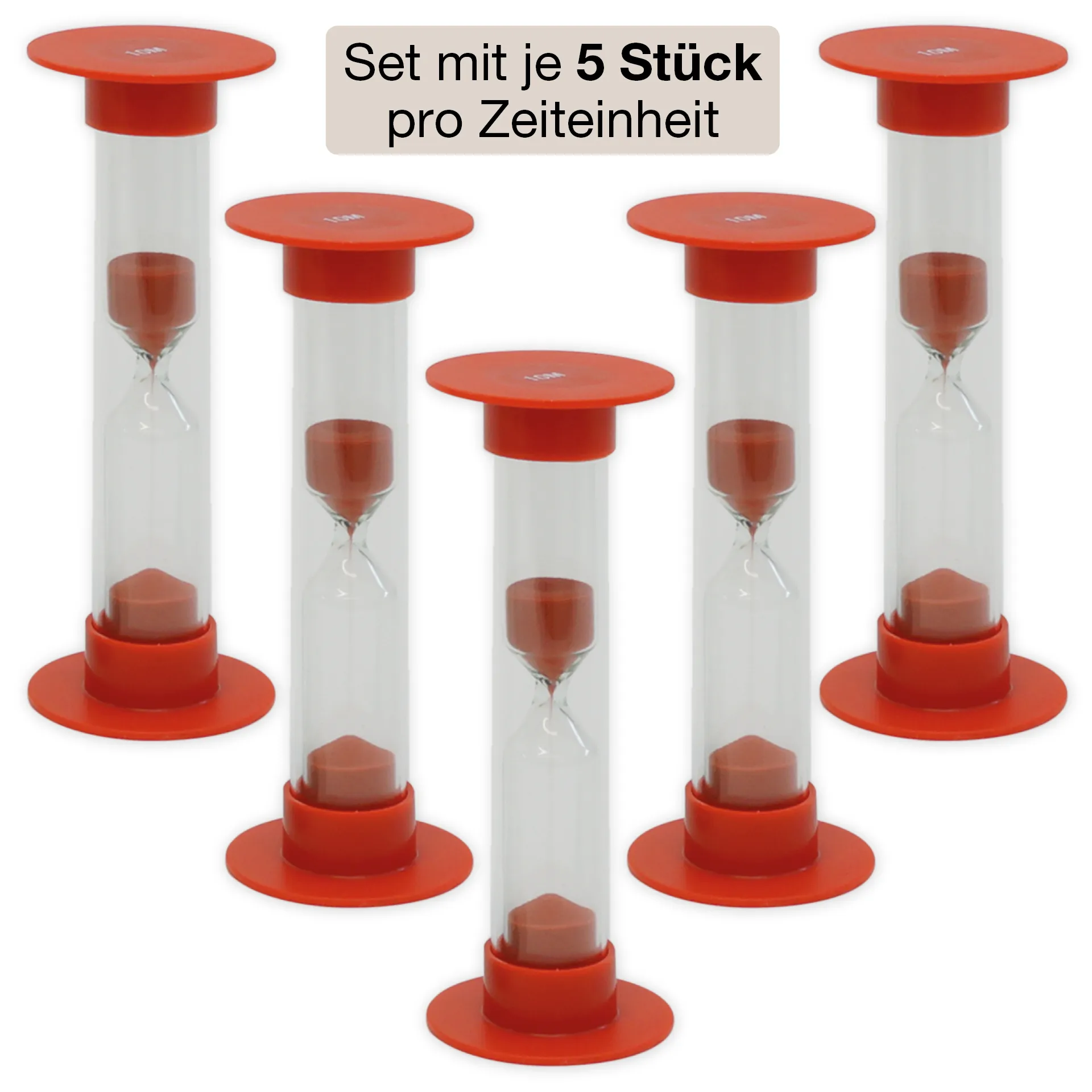 Set Sanduhren, 10 cm hoch, 5-tlg.