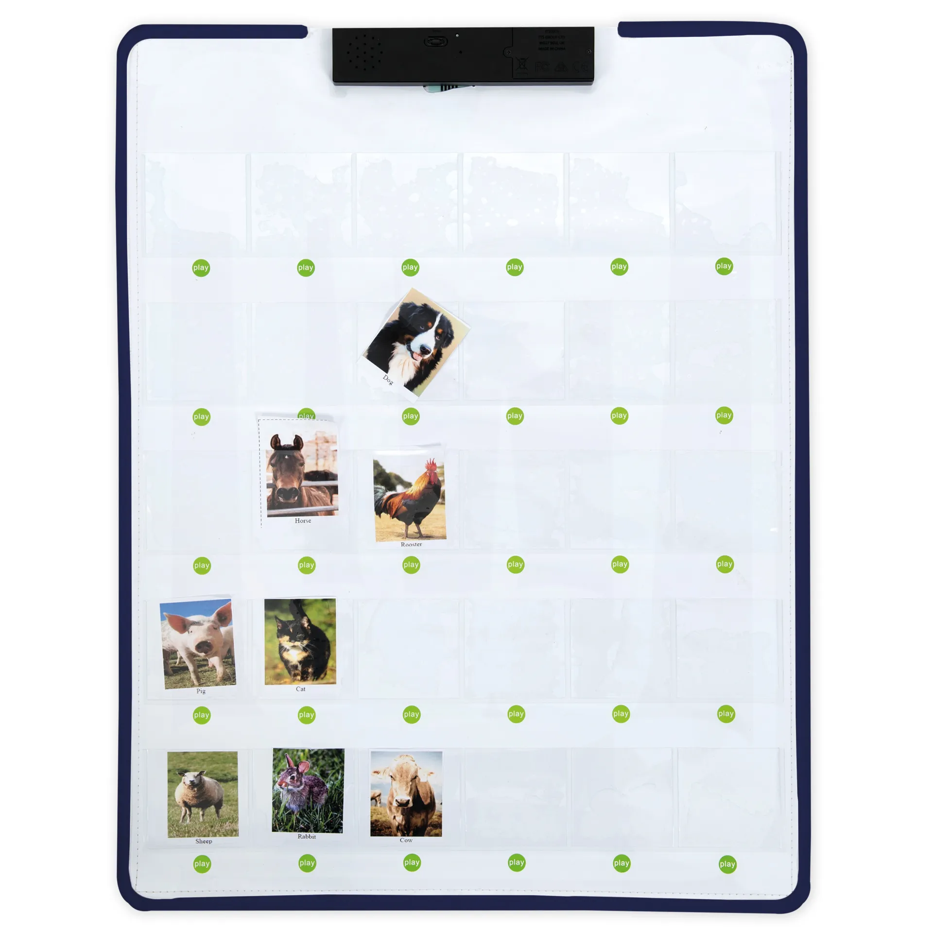 Interaktive Sprach-Rekorder-Tafel mit 30 Einstecktaschen