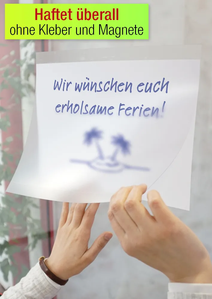 Aushang-Einschubtaschen A4 quer, haftend, 2-tlg.