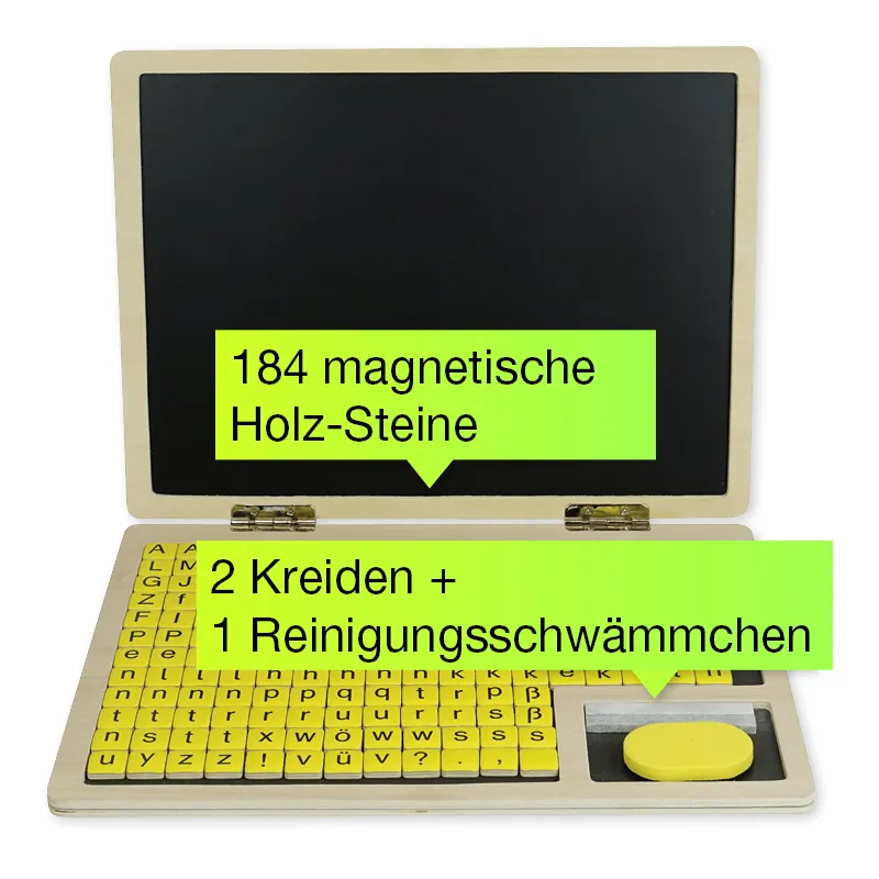 "Lese-Computer" aus Holz, magnetisch