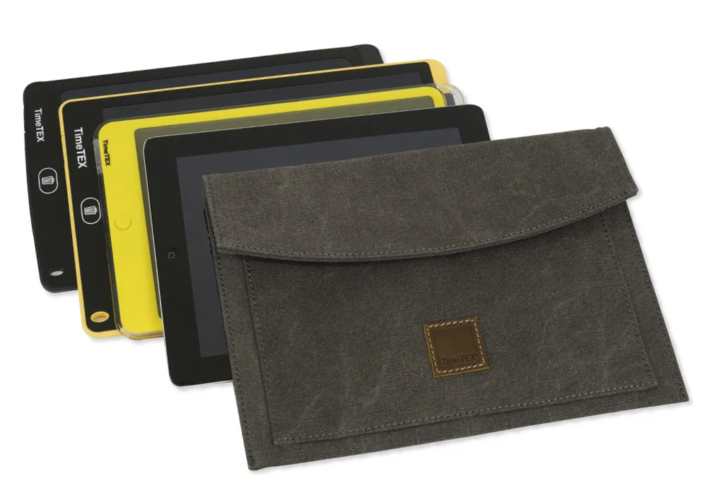 Tablet-Hülle aus Canvas mit Einstecktasche, 30x21 cm