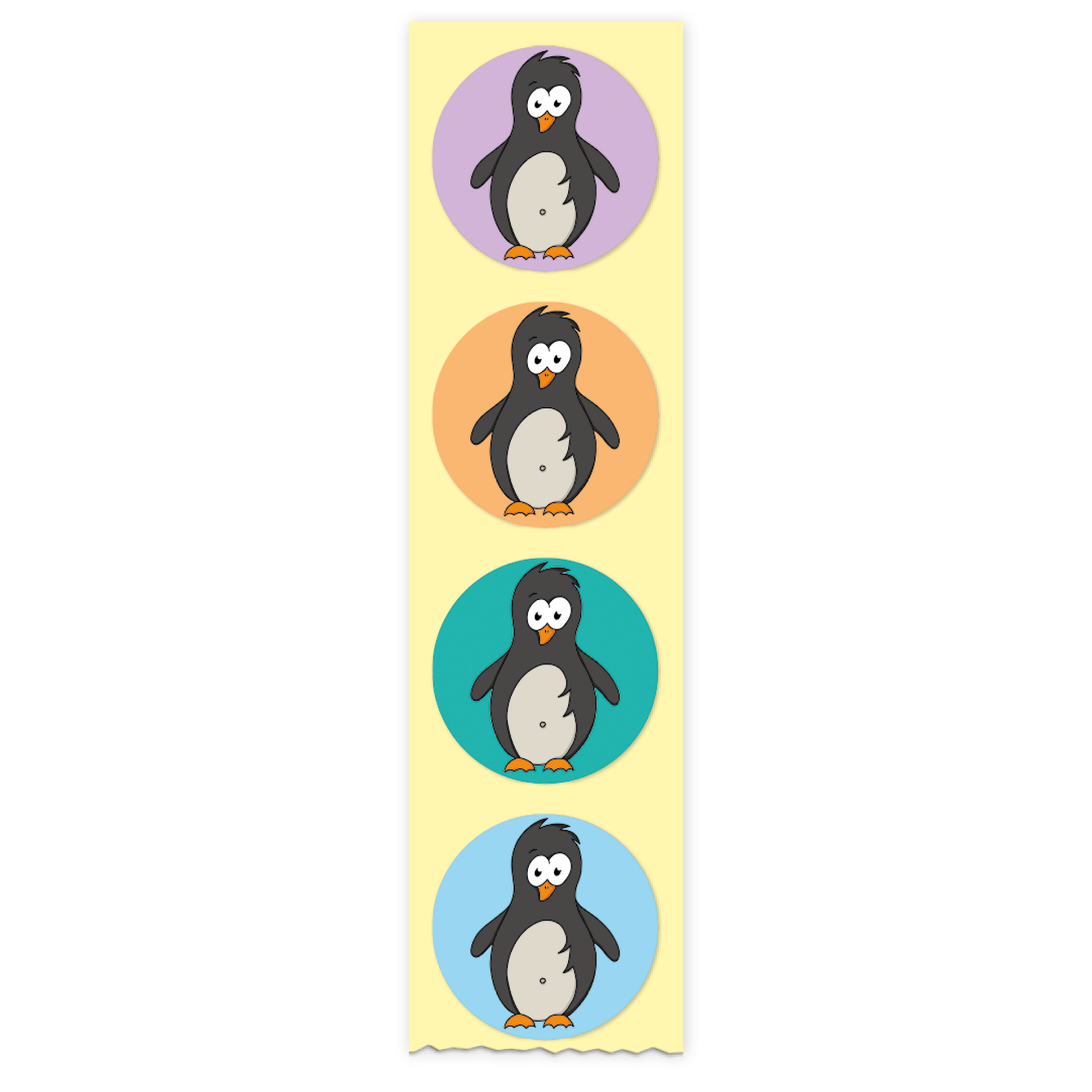 Belobigungs-Aufkleber "Pinguin" in Spender-Box, 500 Stück
