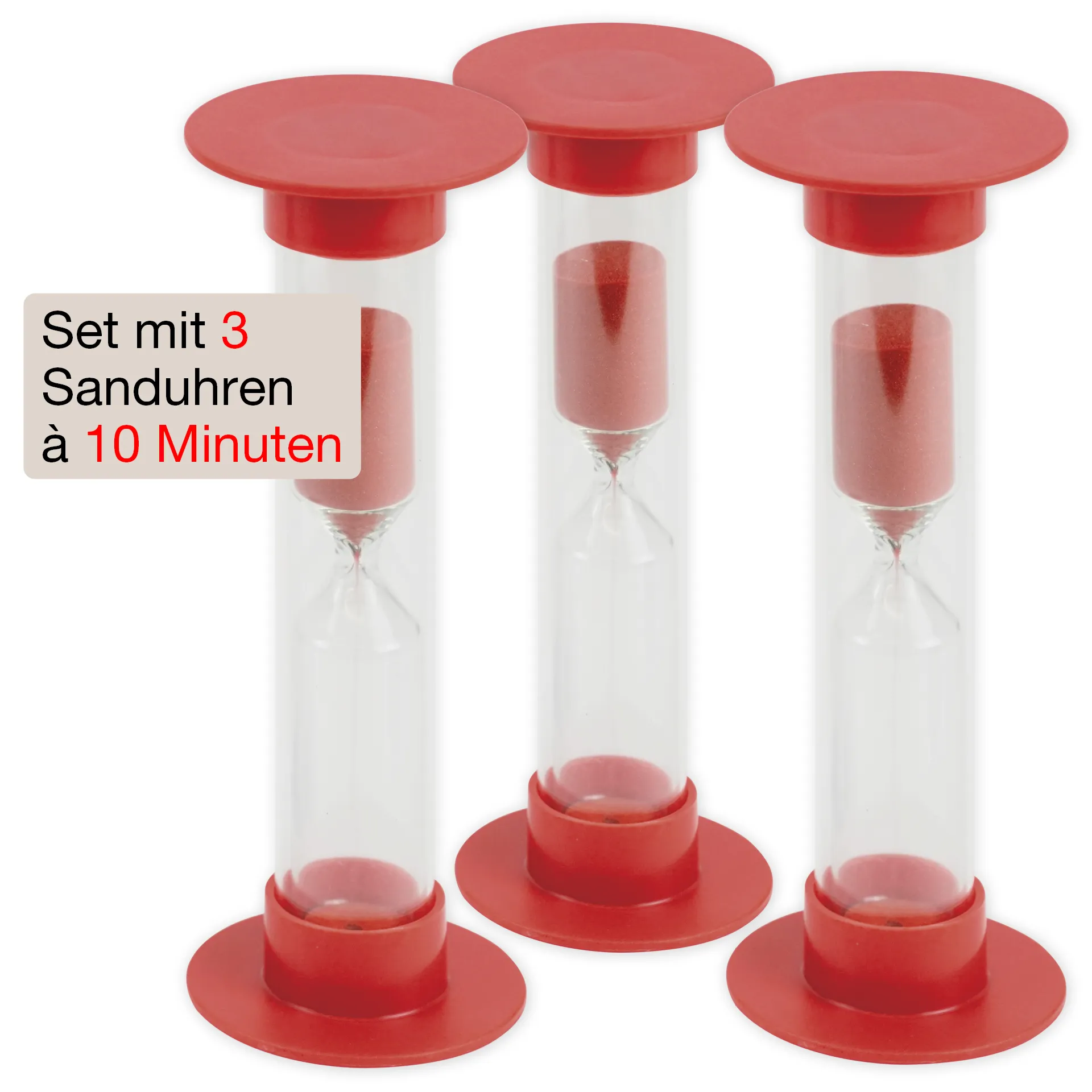Set Sanduhren 14,5cm hoch, 3-tlg.