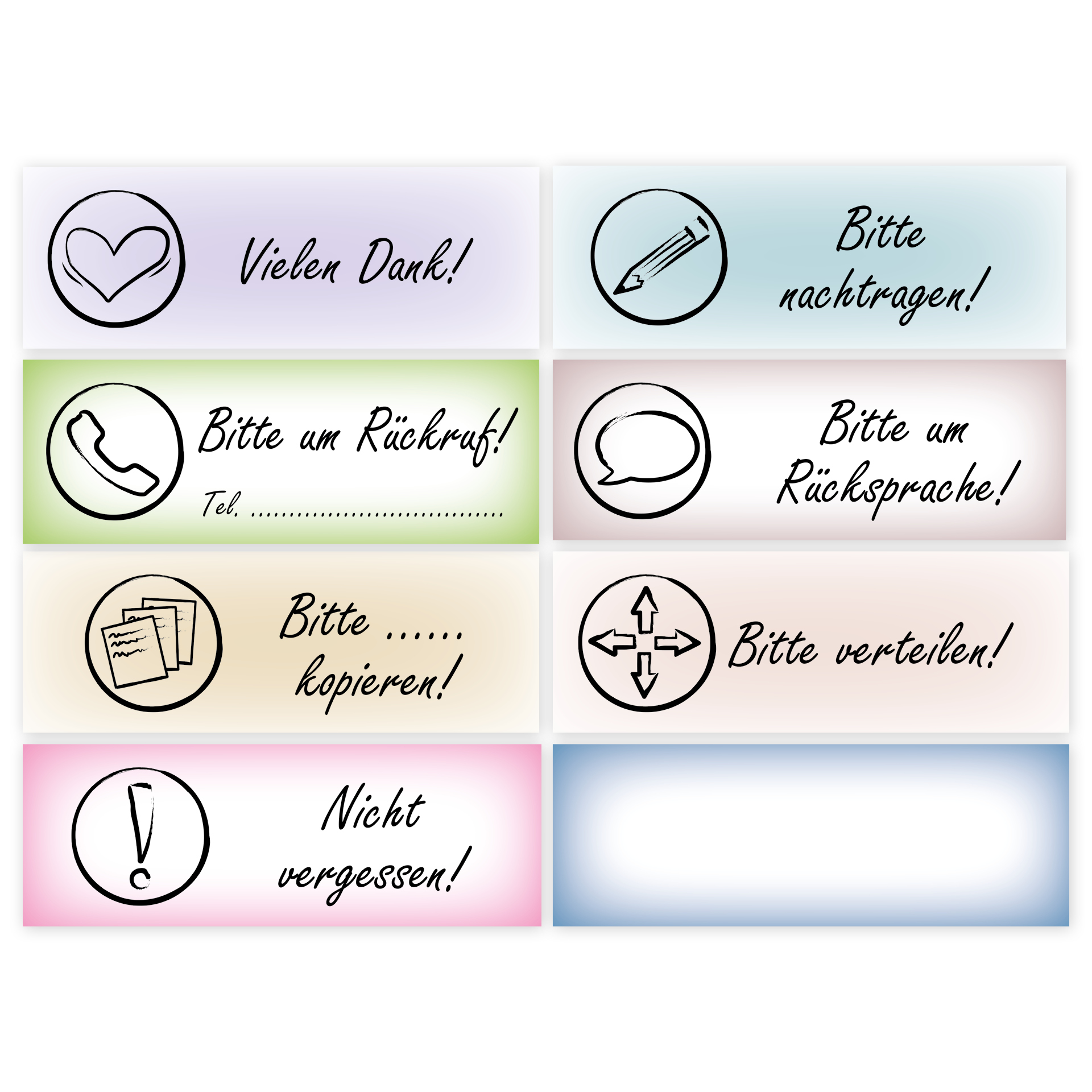 Haftnotiz-Blöcke "Kollegenpost", 73x26 mm, 8 Blöcke