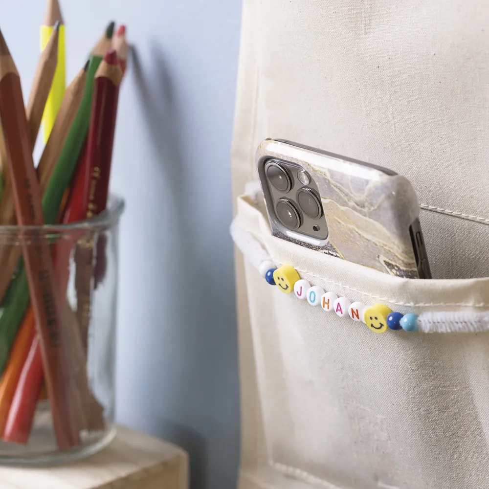 Material-Taschen-Vorhang aus Canvas, 24 Taschen, 93x60 cm