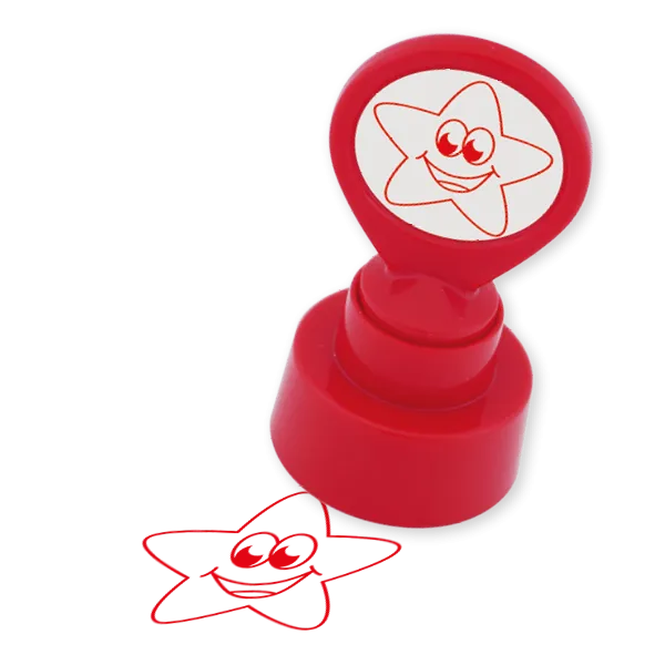 Stempel, Stern lachend