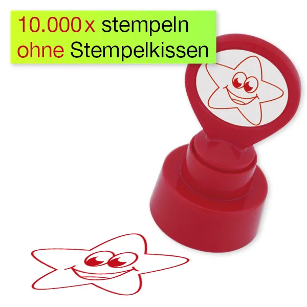 Stempel, Stern lachend