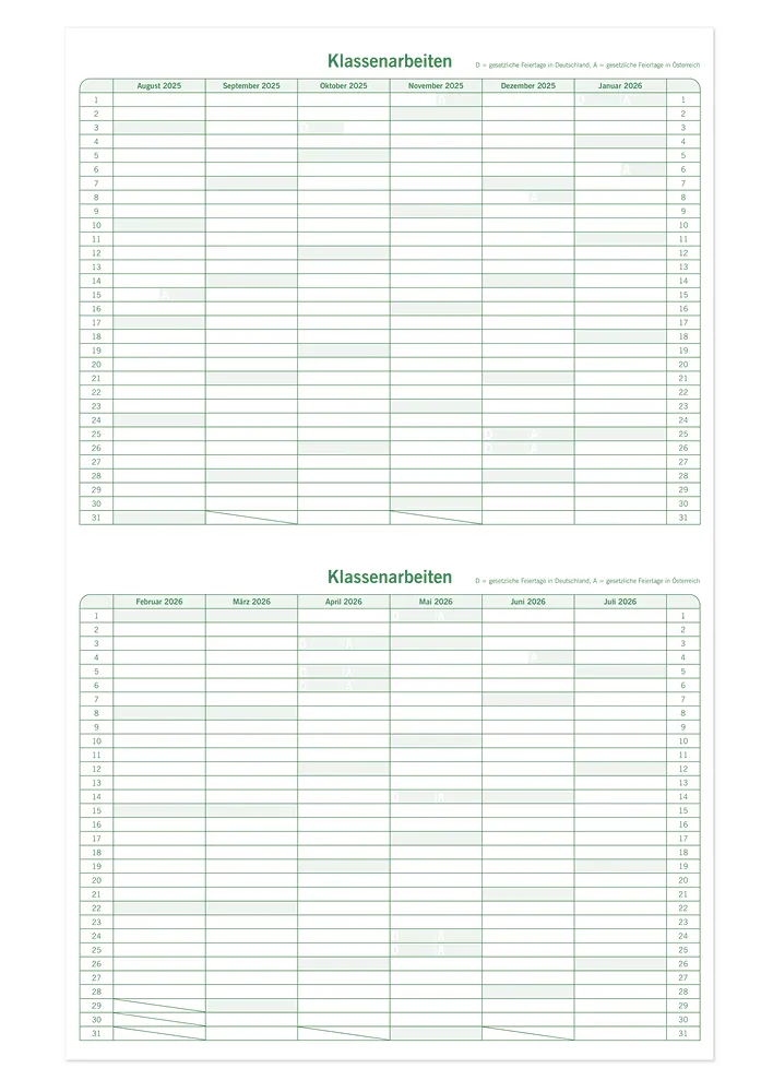 s+w Unterrichts-Planer A4++ 25/26 - 10 Stunden