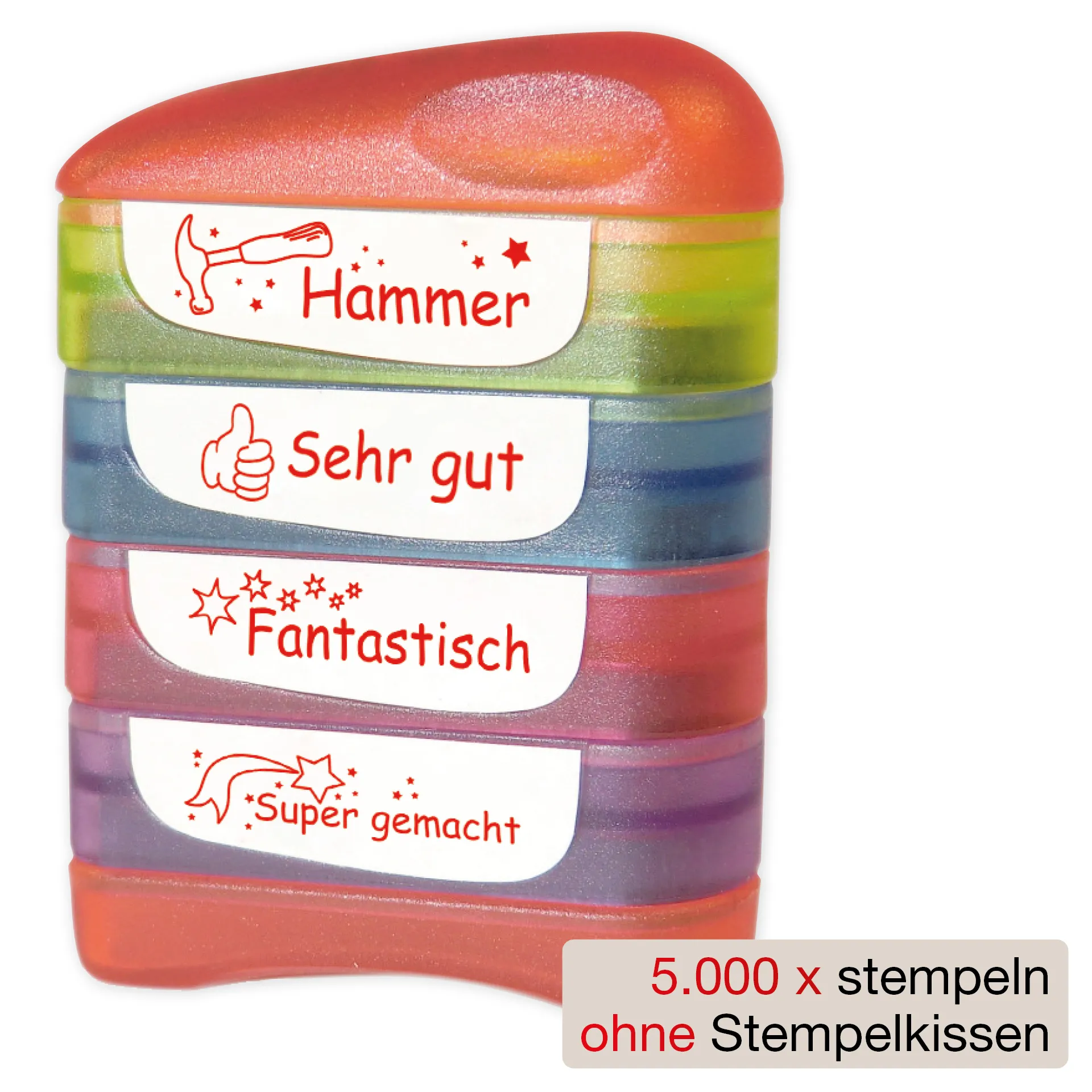 Siebdruck-Stempel "Perpetuum", 4 in 1, "Hammer"