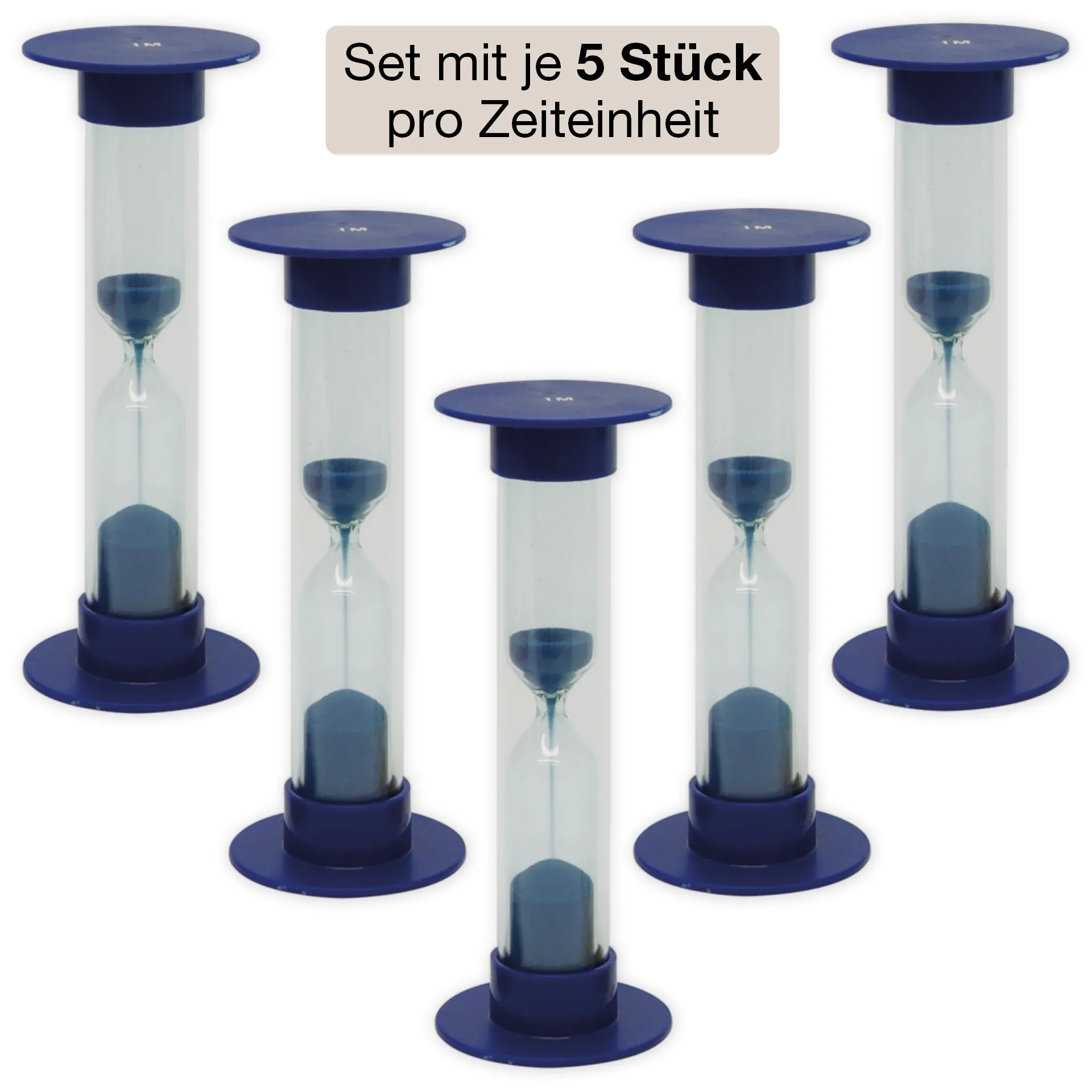 Set Sanduhren, 10 cm hoch, 5-tlg.