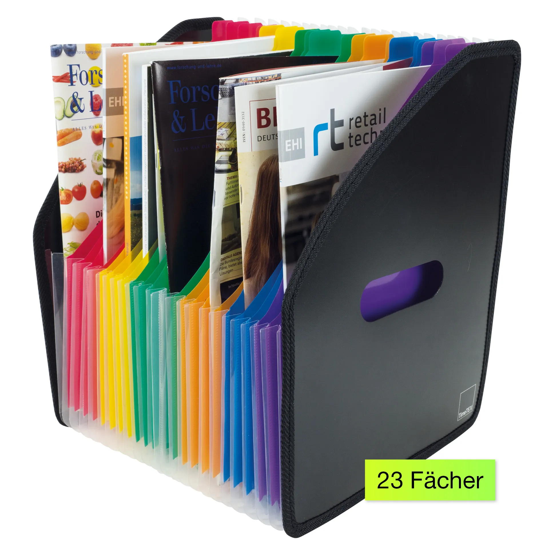 Fächer-Stehsammler A4 XL, beschriftbar