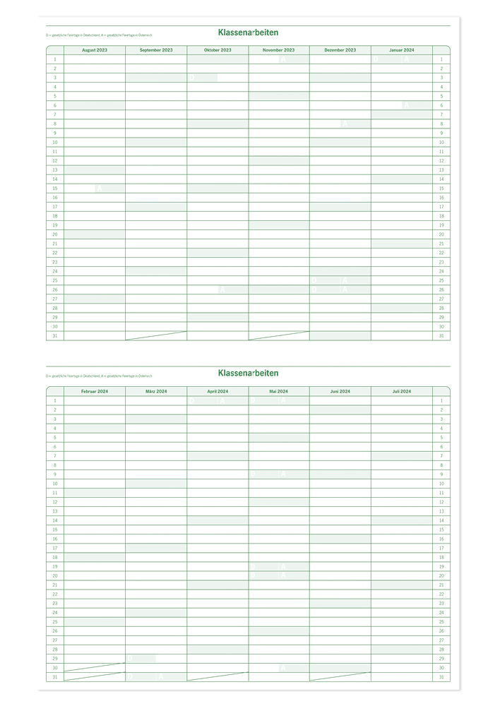 s+w Unterrichts-Planer 25/26 Flexi - 10 Stunden