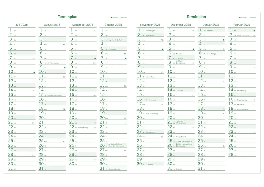 s+w Unterrichts-Planer A4++ 25/26 - 10 Stunden