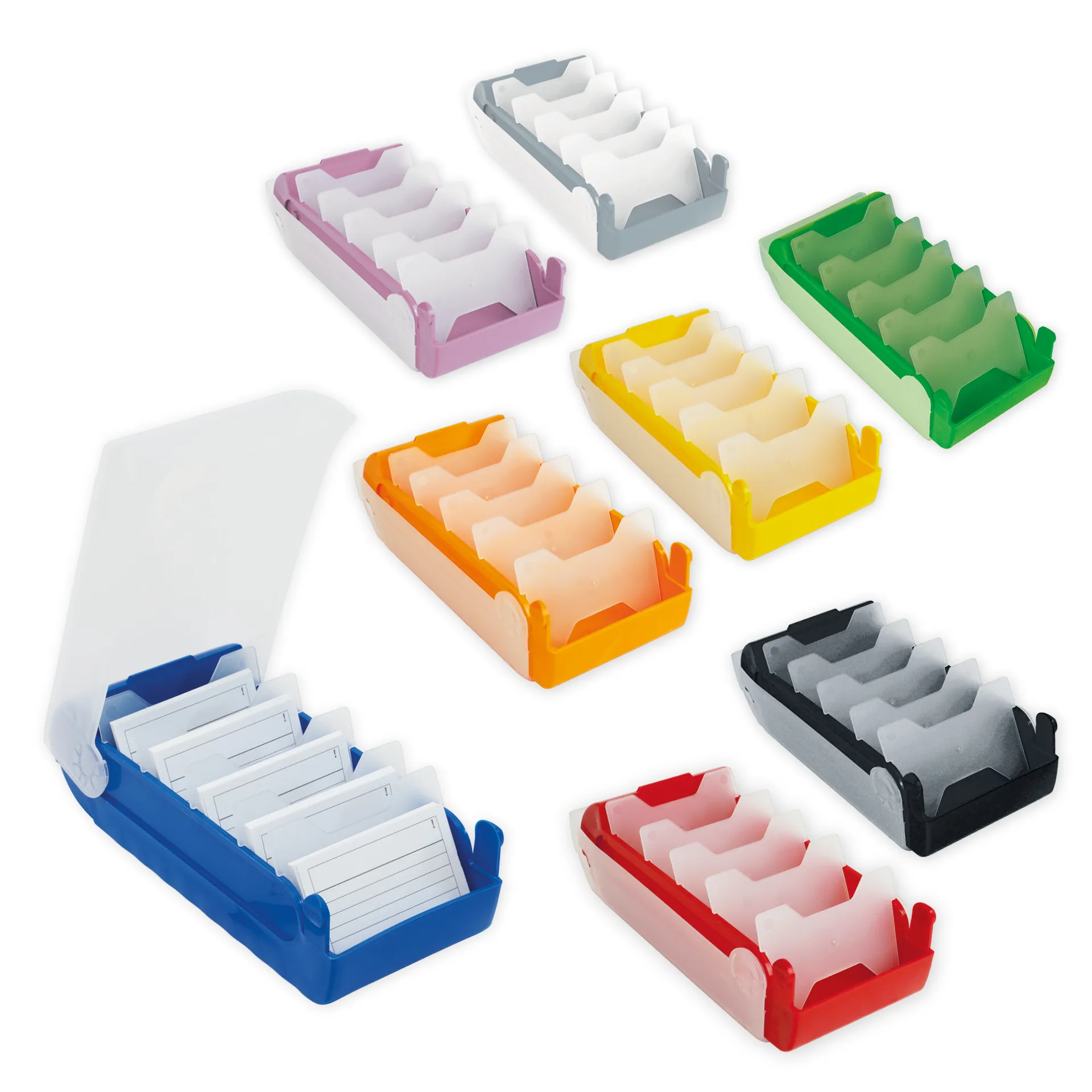 Lern-Karteikasten Kunststoff für A8