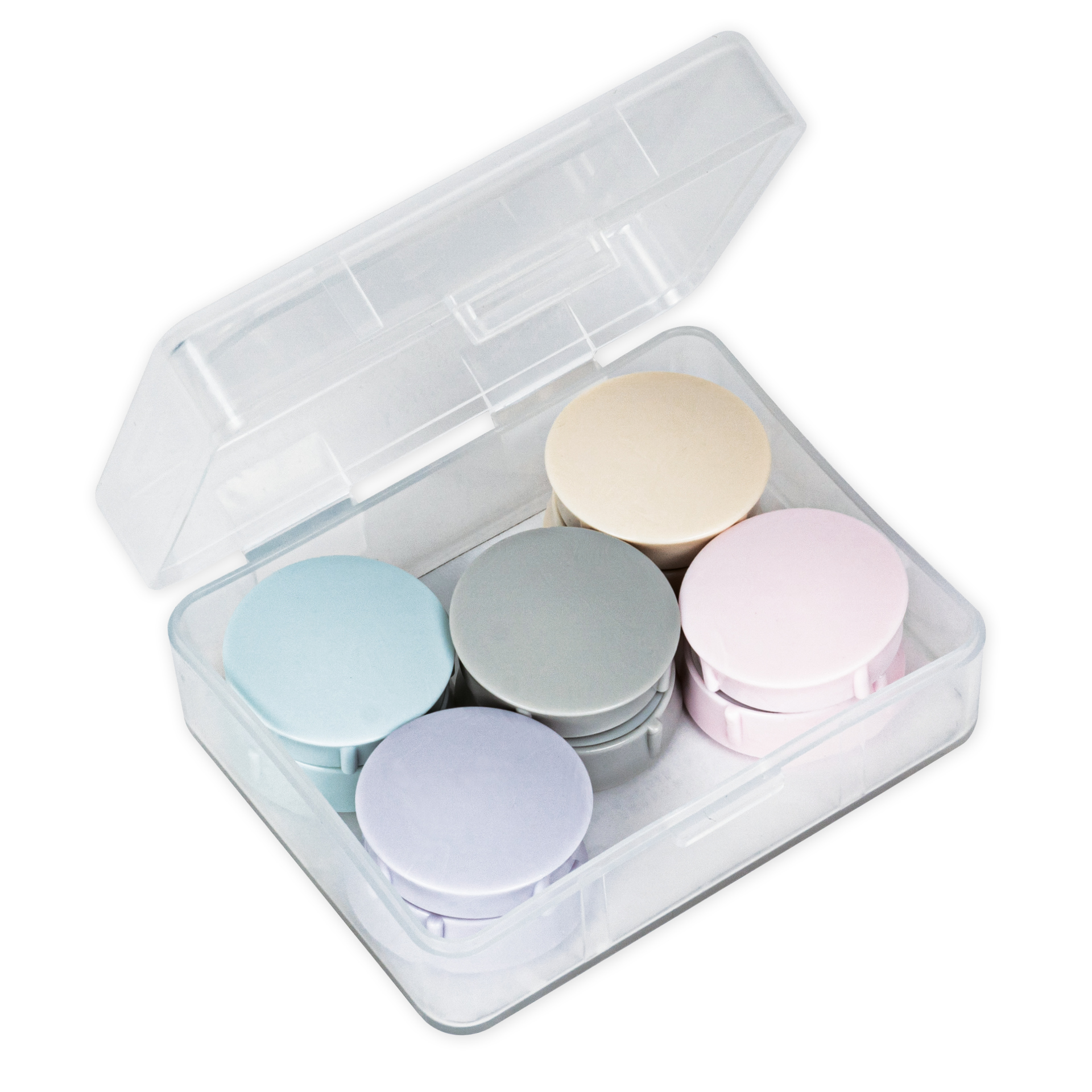 Set Haft-Magnete 27 mm ø in Box, 10-tlg., pastelfarben