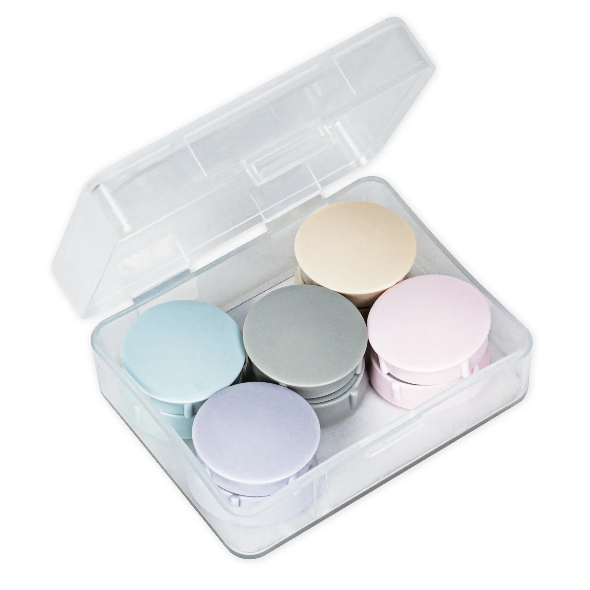Set Haft-Magnete 27 mm ø in Box, 10-tlg., pastelfarben