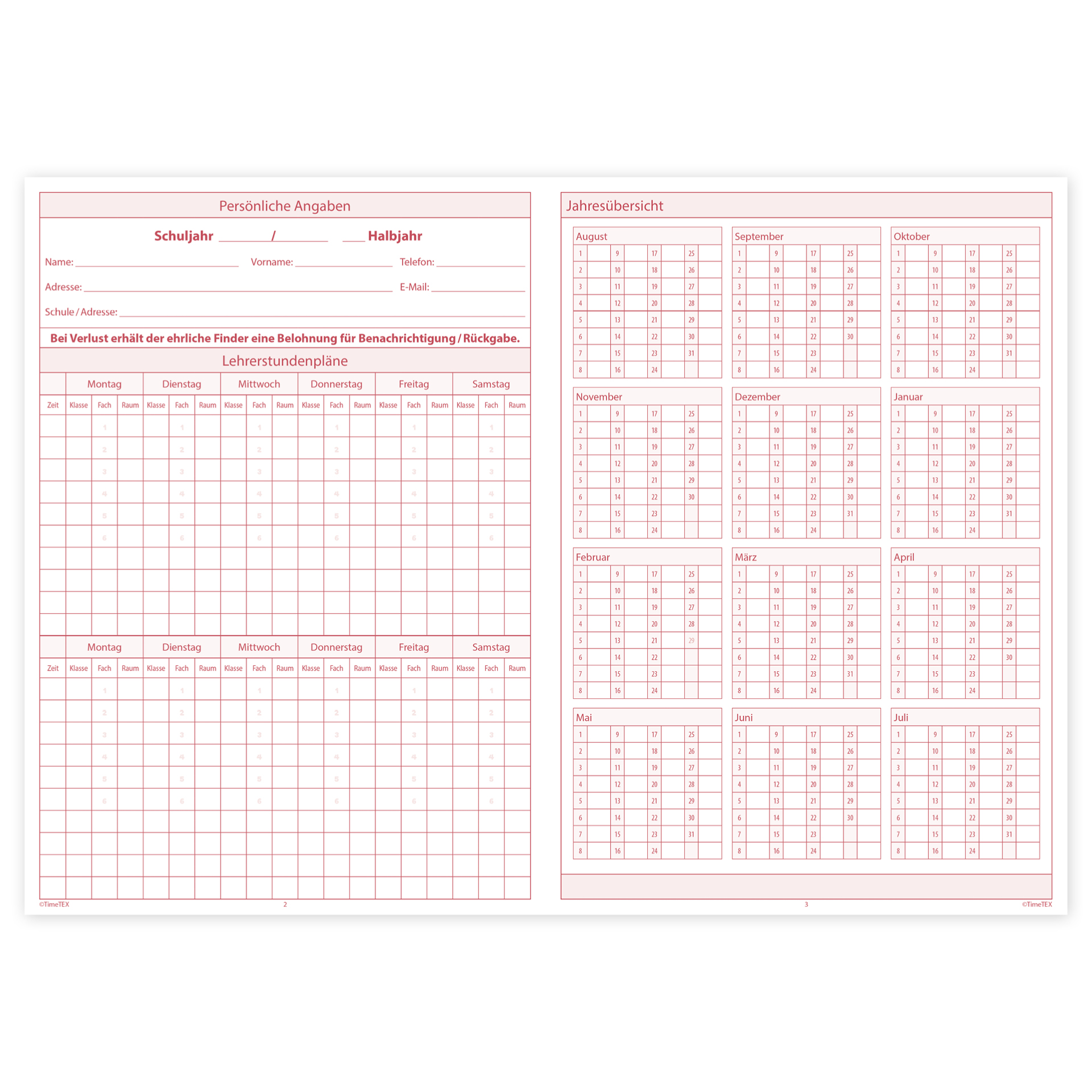 TimeTEX Schul-Notenheft A4 TimeTEX Schul-Notenheft A4