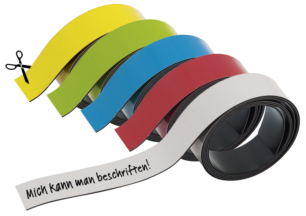 Magnetband-Rolle farbig, 1m