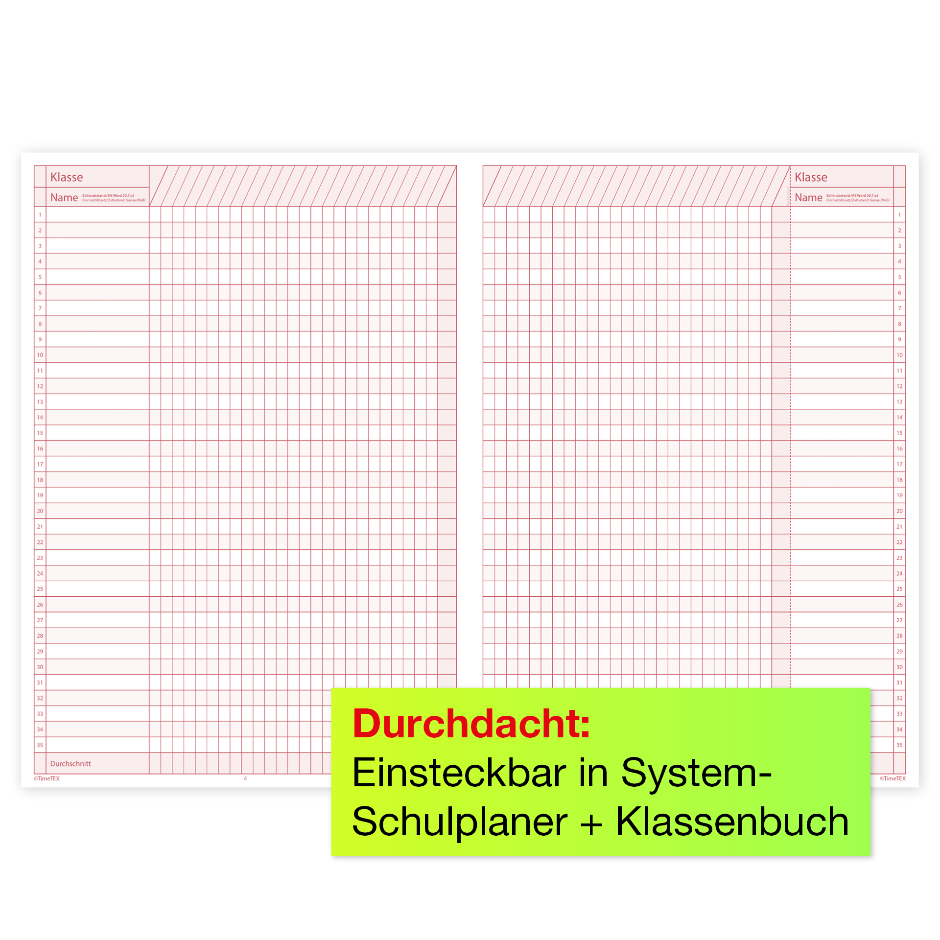 TimeTEX Schul-Notenheft A4 TimeTEX Schul-Notenheft A4