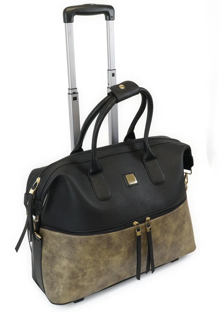 Trolley-Handtasche "Bellissima", schwarz-gold