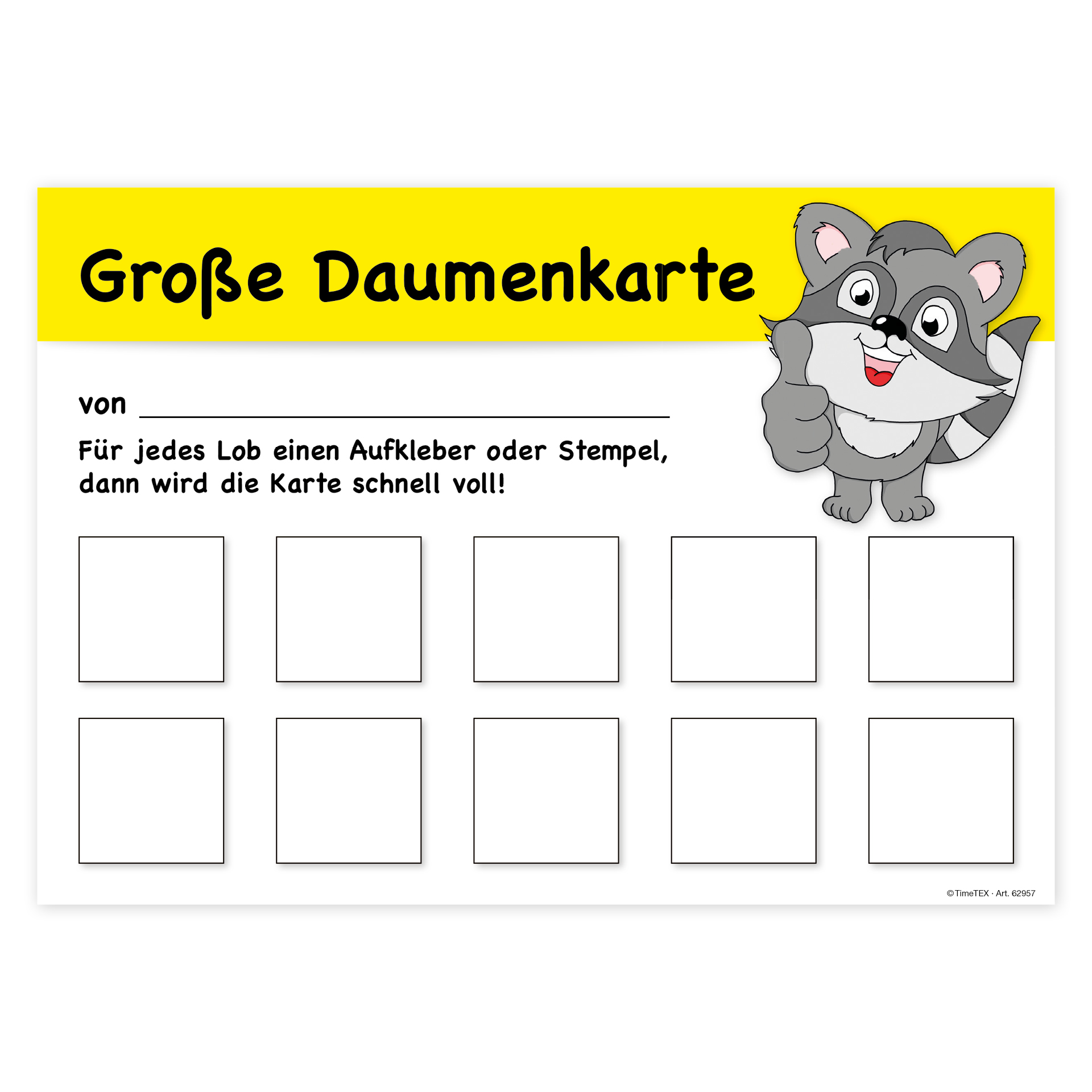 "Daumen-Hoch" Sammelkarte, 25-tlg.