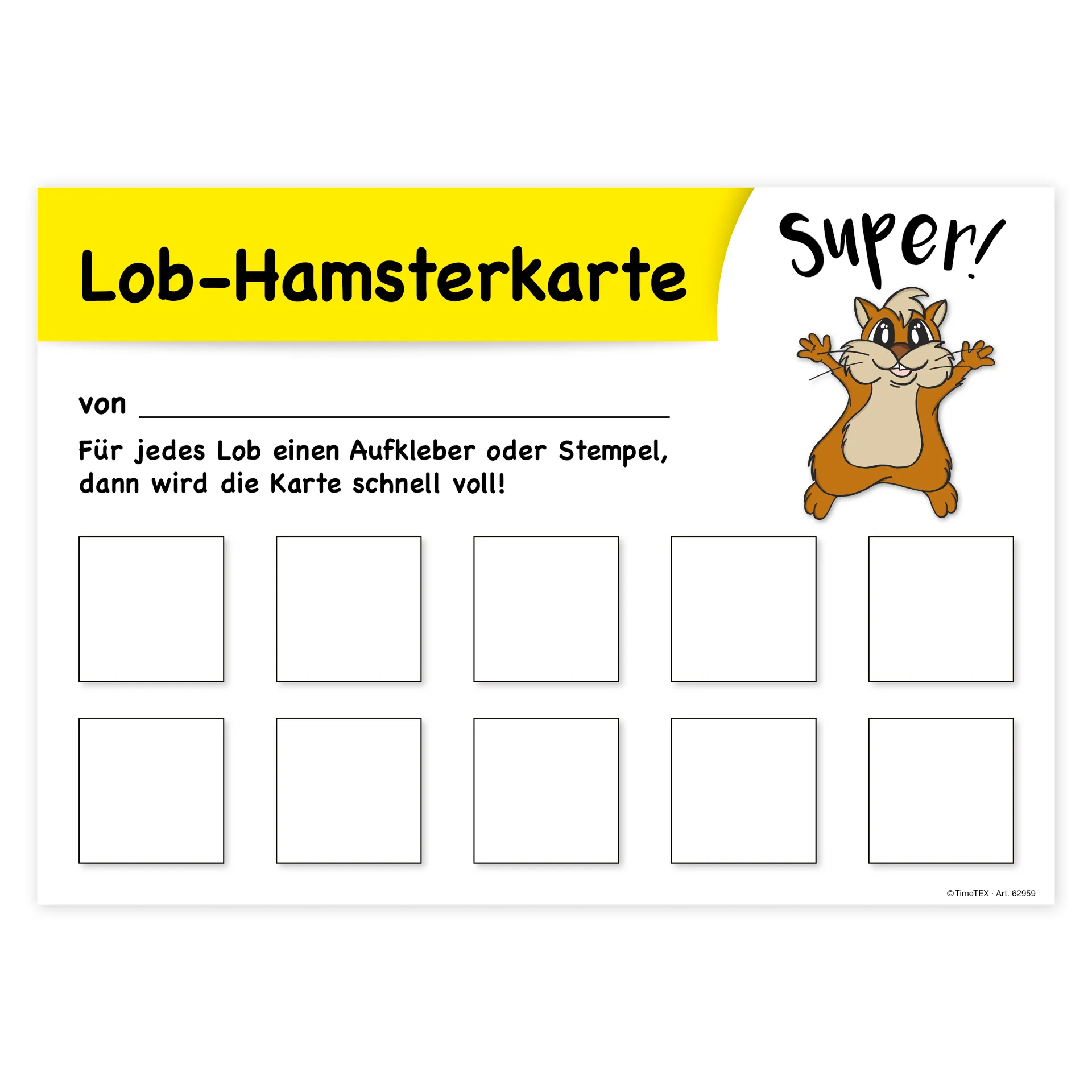 "Hamster" Sammelkarte, 25-tlg