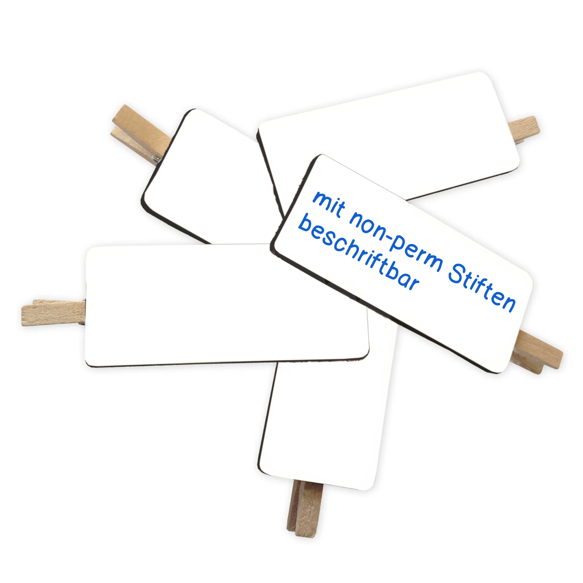 Klemm-Täfelchen weiß, 6-tlg.