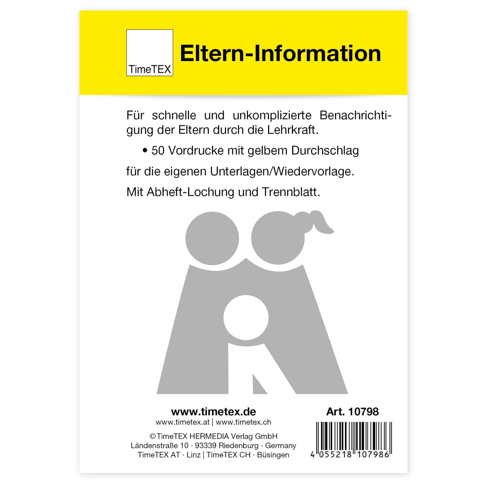 Block Eltern-Informationen A6, 50 Blatt mit Durchschlag Block Eltern-Informationen A6, 50 Blatt mit Durchschlag