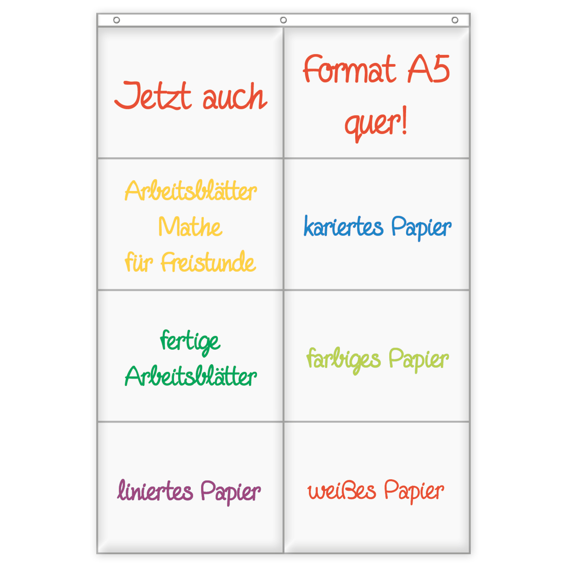 Hänge-Organizer A5, 8 Einschubtaschen