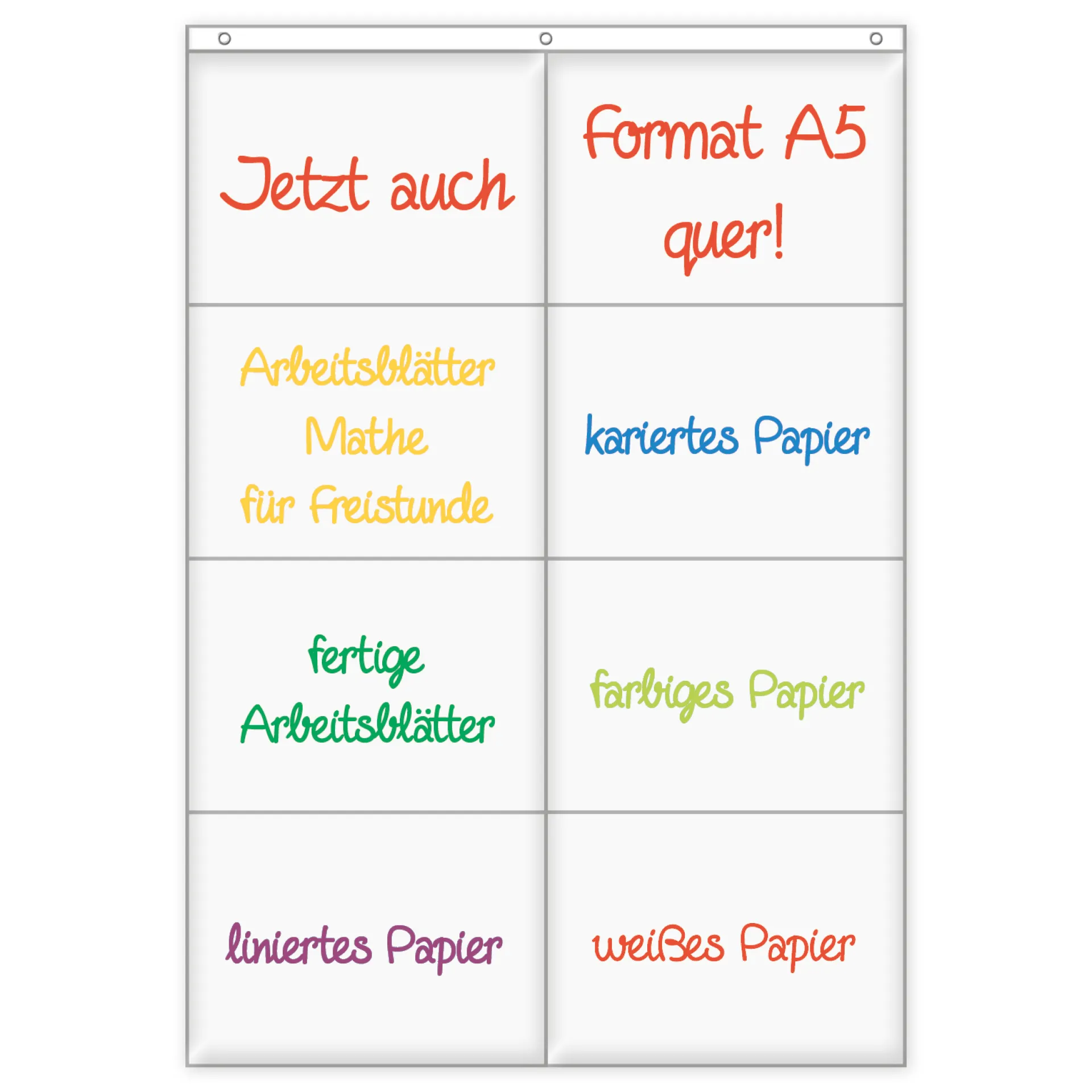 Hänge-Organizer A5, 8 Einschubtaschen