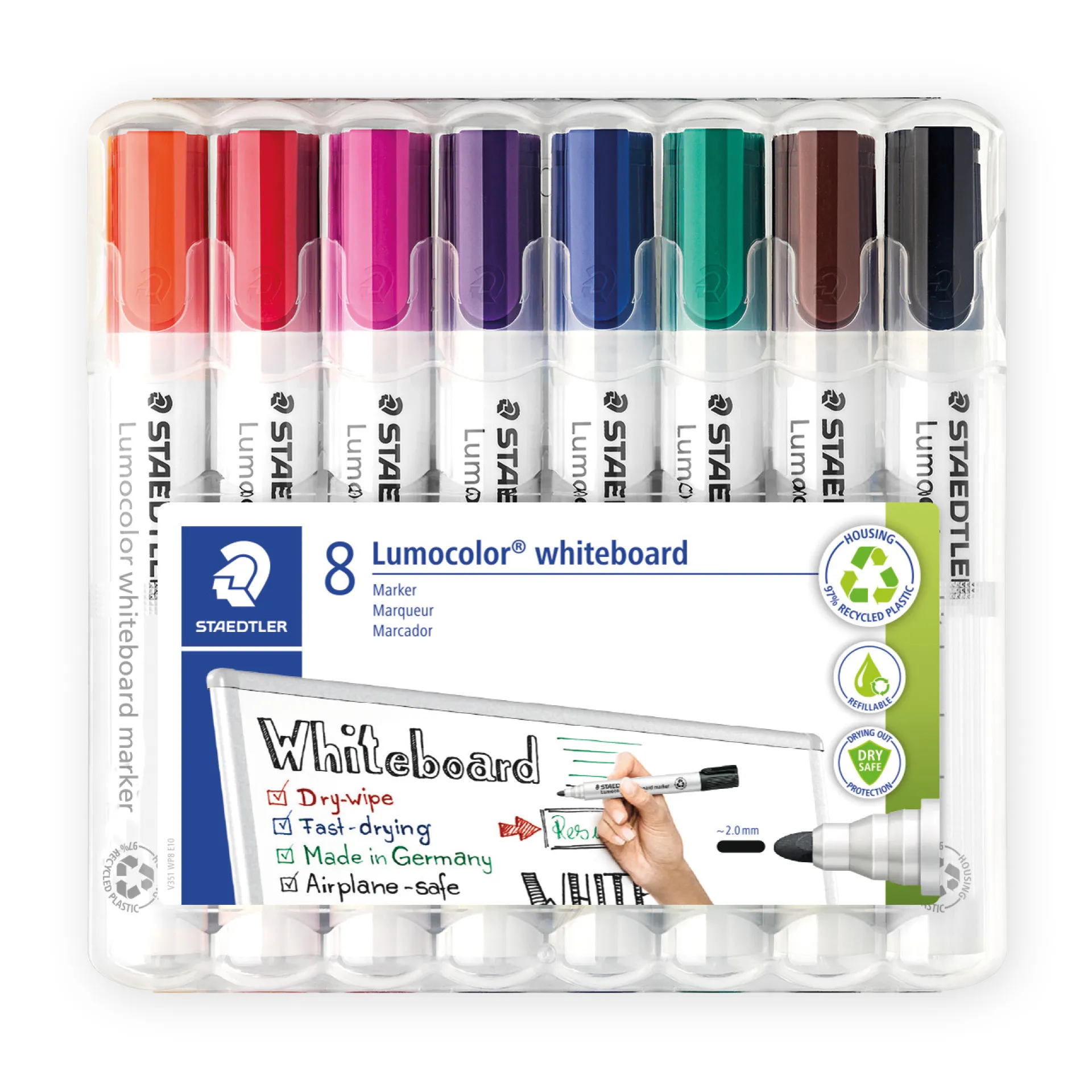 Staedtler Lumocolor Whiteboard-Marker, 8-tlg.