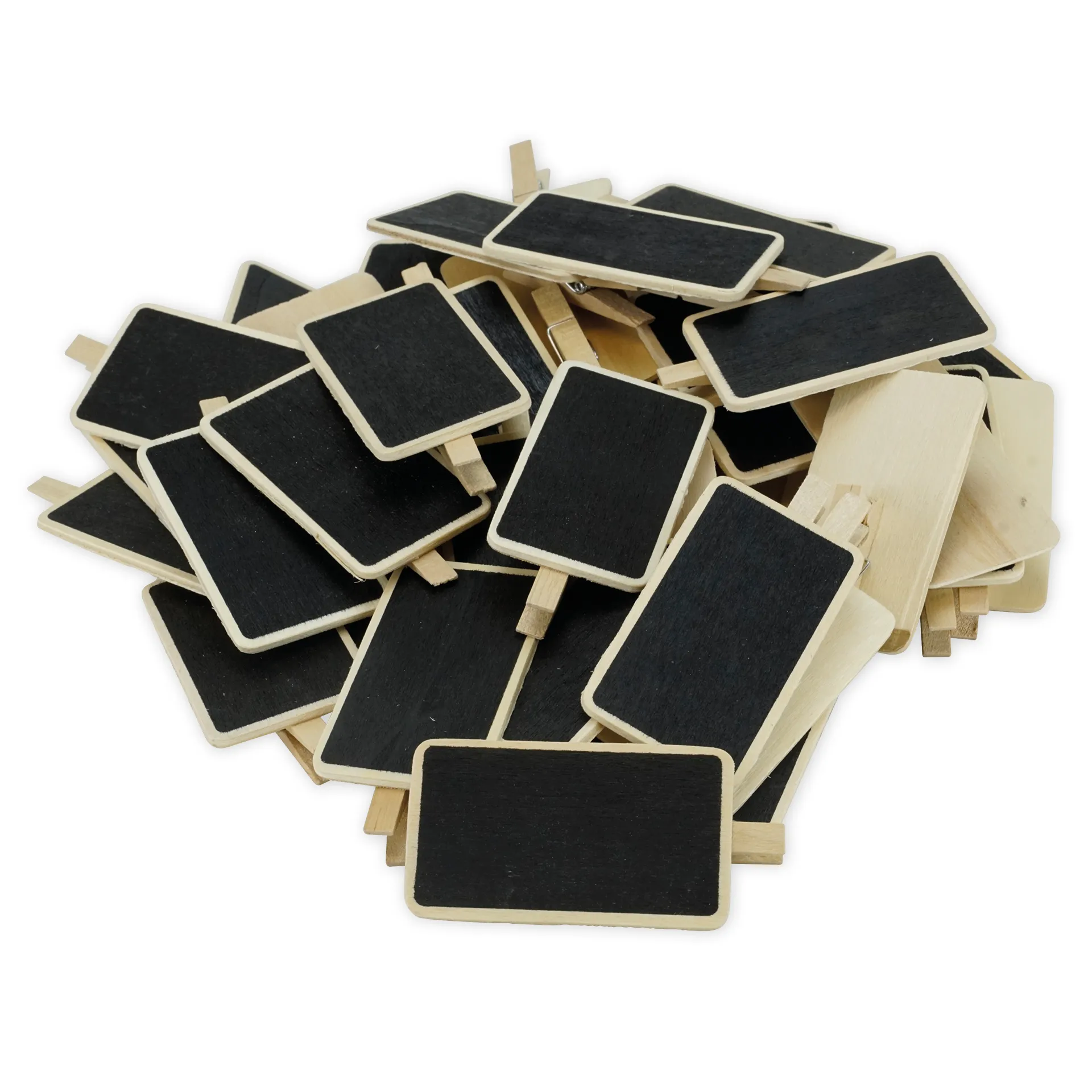 Klemm-Täfelchen schwarz, groß, 50-tlg.