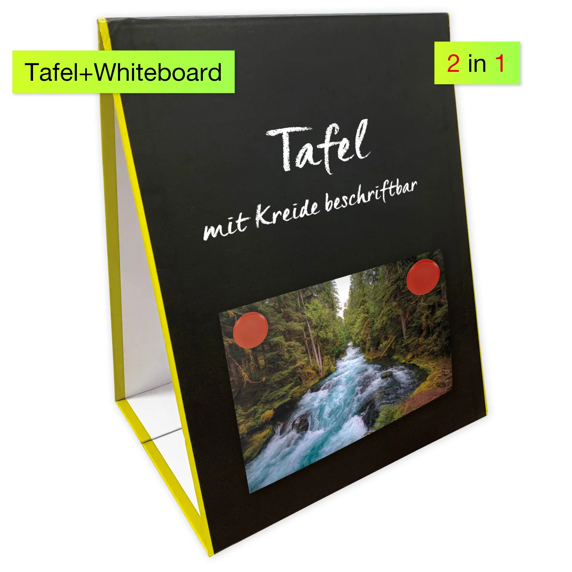 TimeTEX Whiteboard-Tafel "2in1" zum Aufstellen, magnethaftend