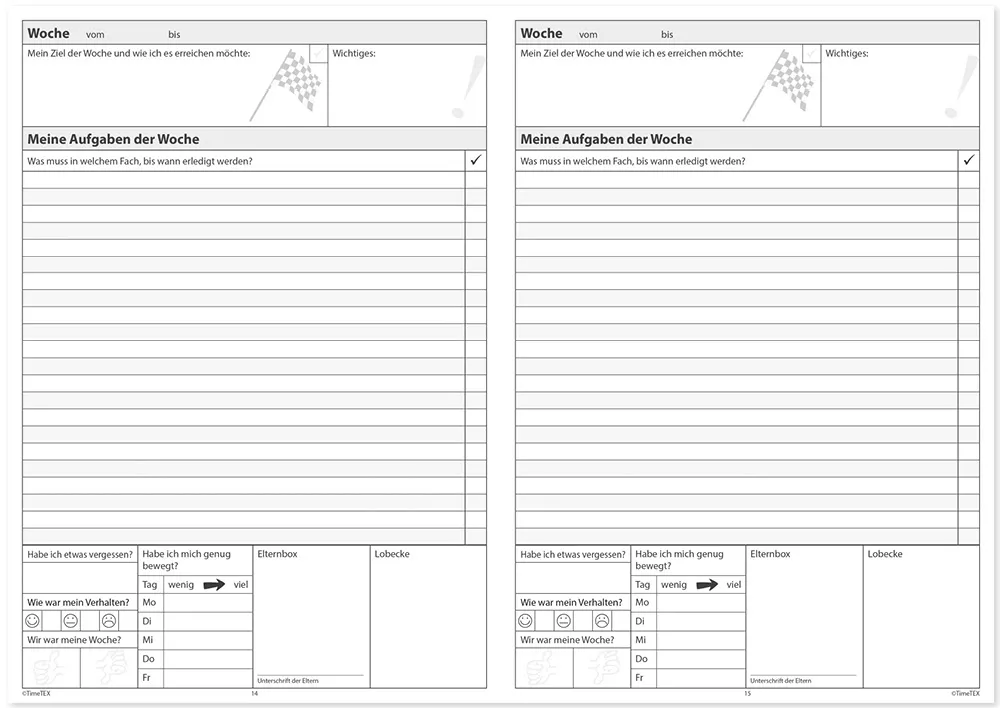 Schüler-Logbuch A4 für Grundschule und Sekundarstufe