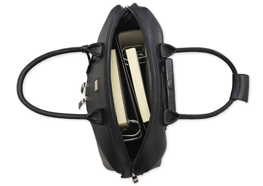 Trolley-Handtasche "Bellissima", schwarz-gold