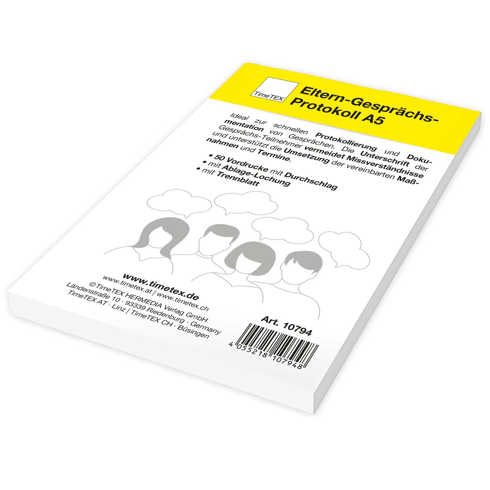 Block Eltern-Gesprächs-Protokoll A5, 50 Blatt mit Durchschlag