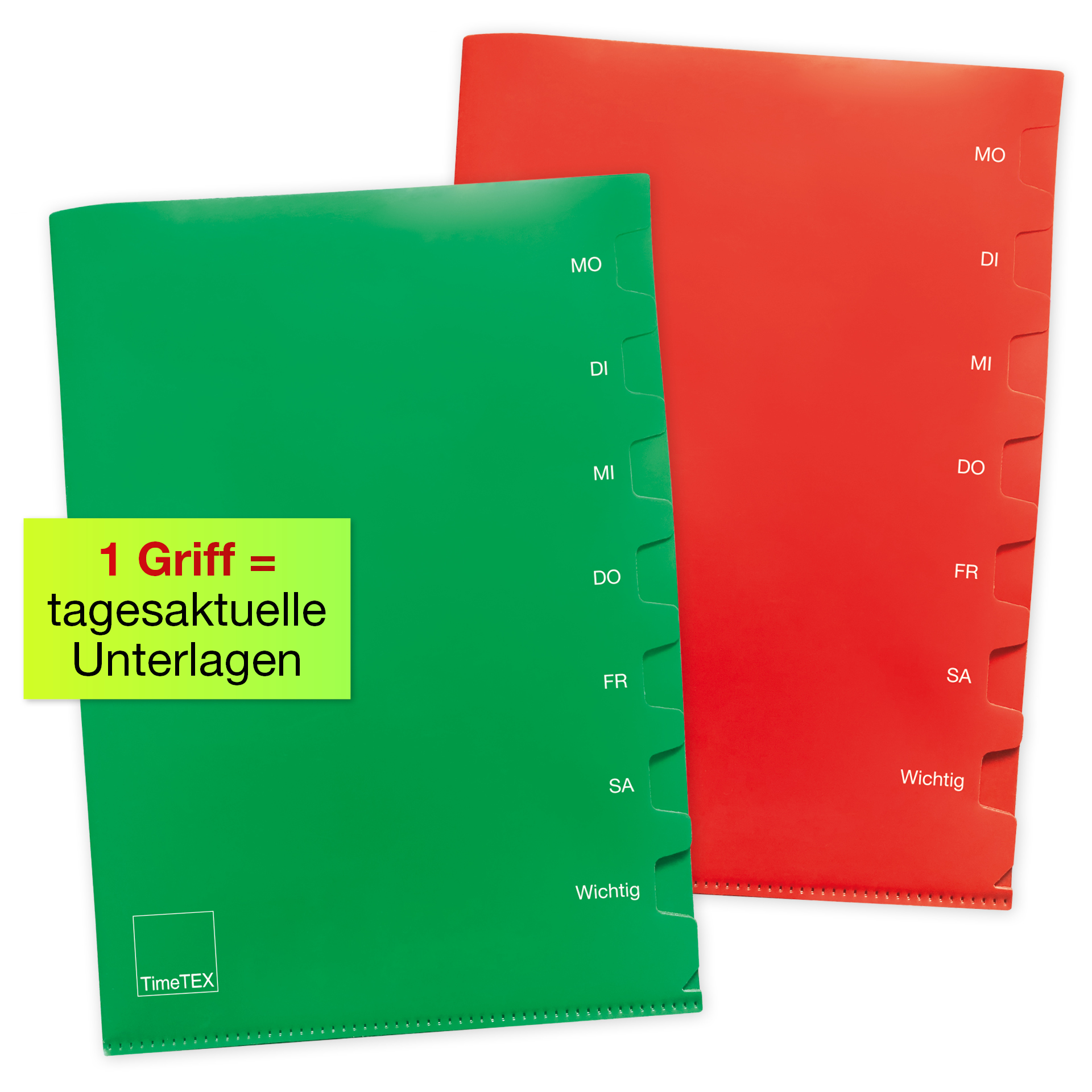 Ordnungs-Mappe Wochentage A4, 2-tlg.