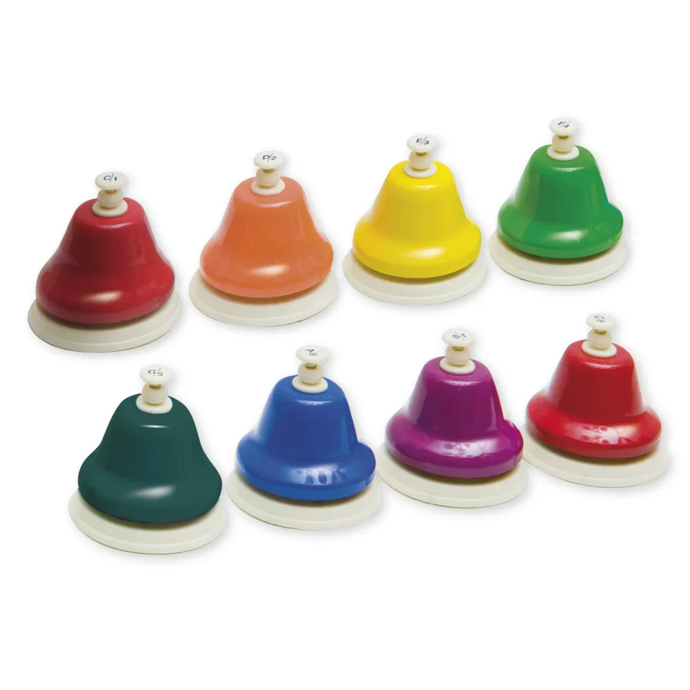 Set Schlagglocken, bunt, 8 Stück in Tasche