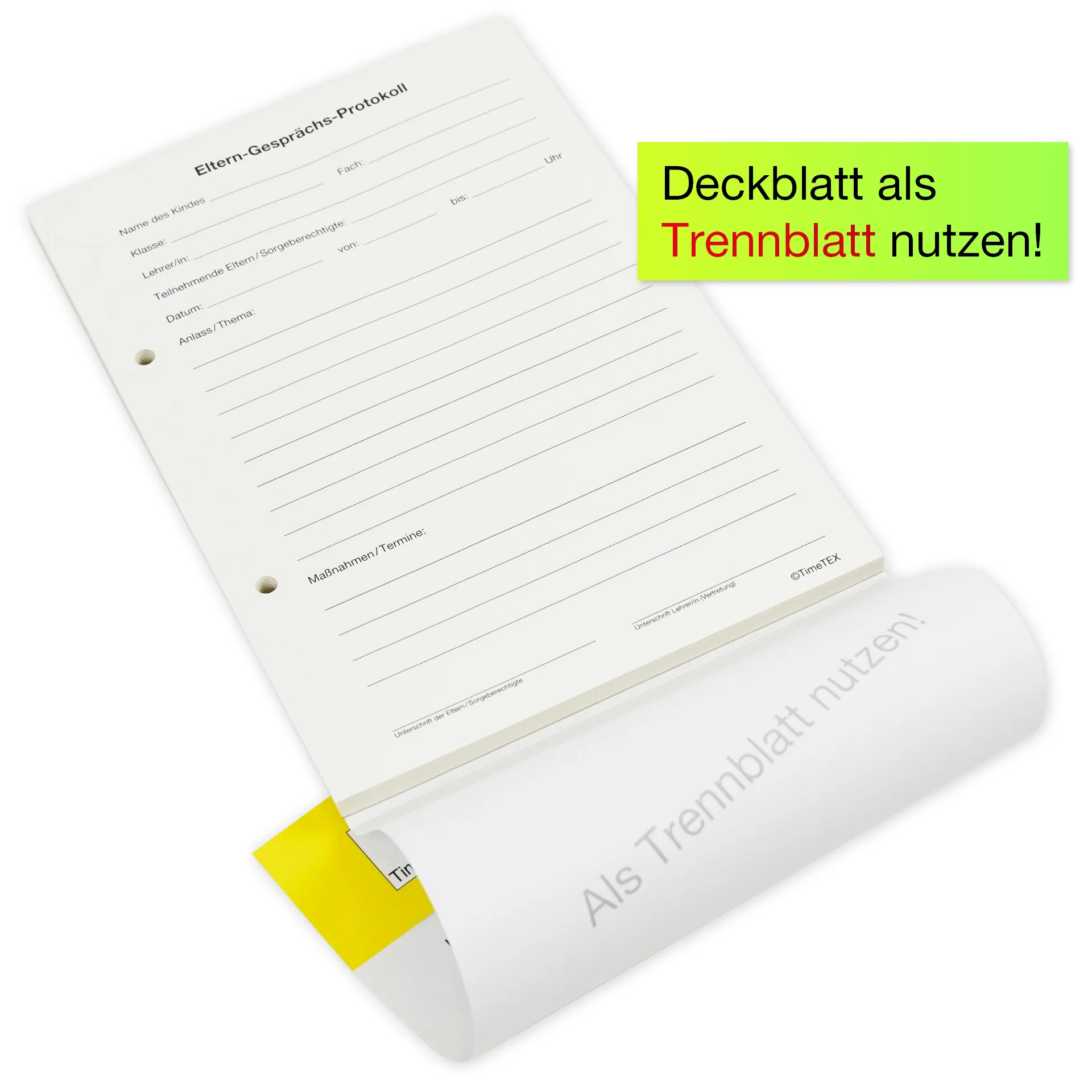 Block Eltern-Gesprächs-Protokoll A5, 50 Blatt mit Durchschlag