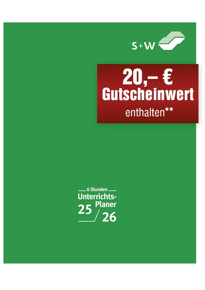 s+w Unterrichts-Planer 25/26 - 6 Stunden